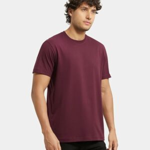 Jockey 2714 Men’s Super Combed Cotton Rich Solid Round Neck Regular Fit Half Sleeve T-Shirt